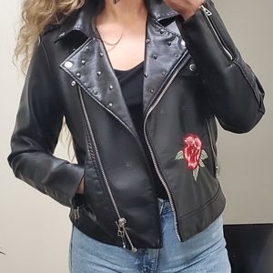 Faux leather jacket